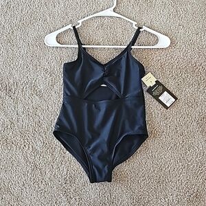 Art Class Girls' One Piece Swimsuit Black Size Small